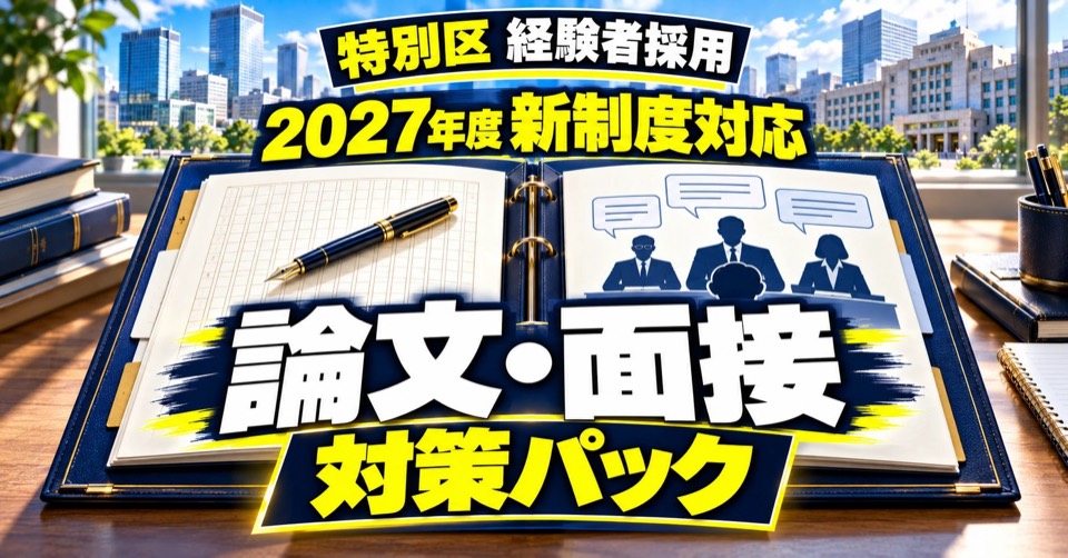 特別区経験者採用 論文・面接 対策パック